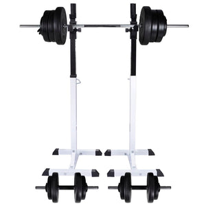 Stazione per Squat con Bilanciere e Set di Manubri da 60,5 kg cod mxl 53969