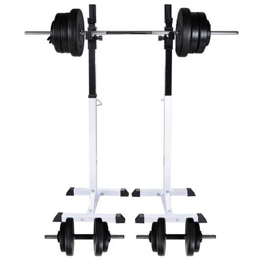 Stazione per Squat con Bilanciere e Set di Manubri da 60,5 kg cod mxl 53969