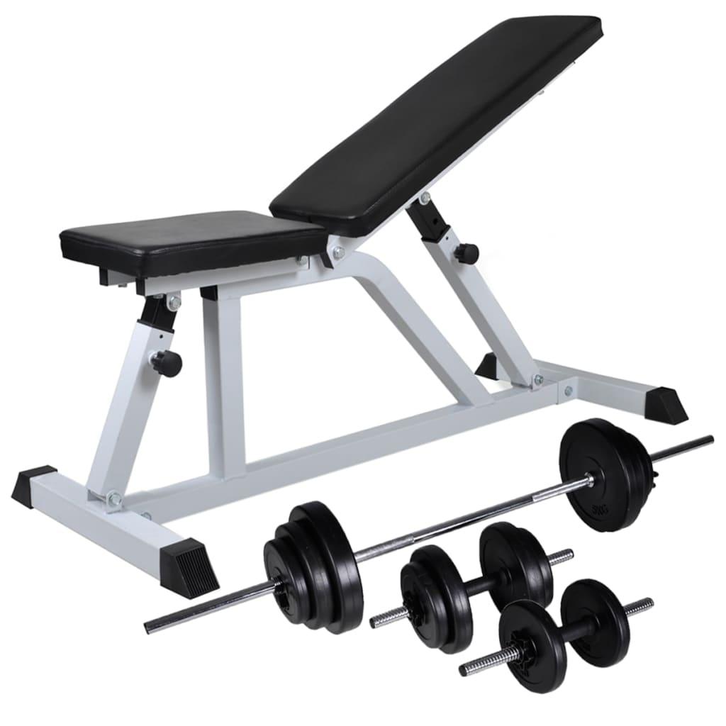 Panca da allenamento con set manubri 30,5 kg bodybuilding fitness sport 02_0000051