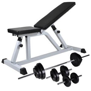 Panca da allenamento con set manubri 30,5 kg bodybuilding fitness sport 02_0000051