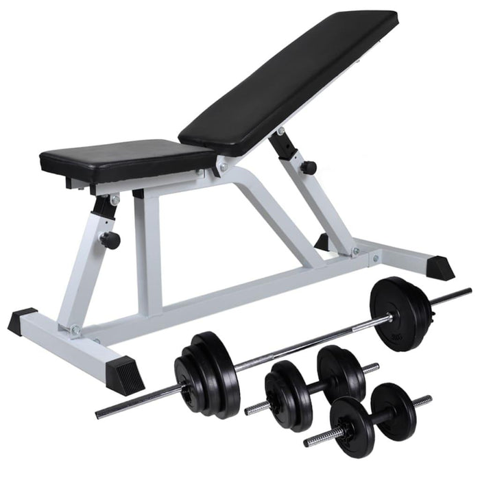 Panca da allenamento con set manubri 30,5 kg bodybuilding fitness sport 02_0000051