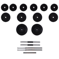 Panca da Palestra con Bilanciere e Set di Manubri 30,5 kg 275351