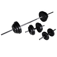 Stazione per Squat con Bilanciere e Set di Manubri da 30,5 kg cod mxl 54055