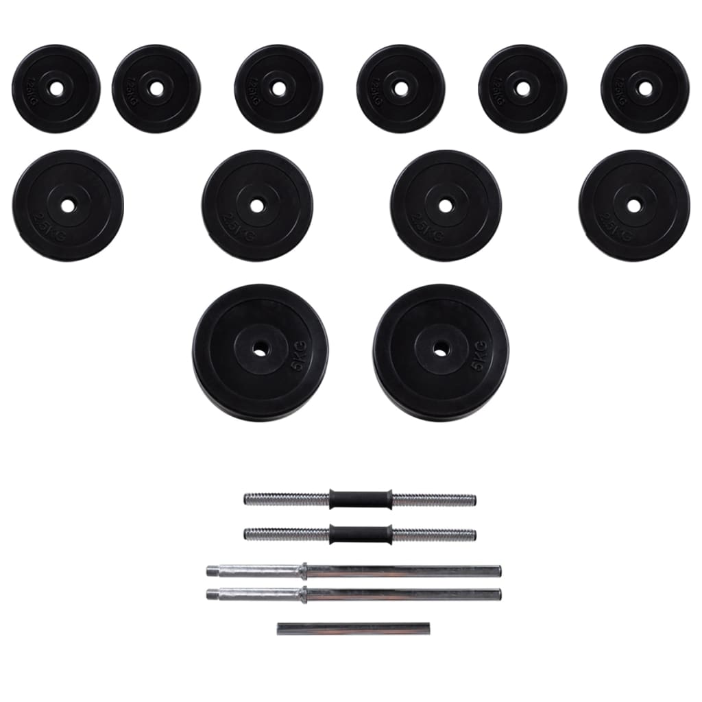 Stazione per Squat con Bilanciere e Set di Manubri da 30,5 kg cod mxl 54055