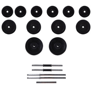 Stazione per Squat con Bilanciere e Set di Manubri da 30,5 kg cod mxl 54055