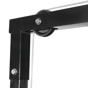 Torre per bodybuilding con set manubri e pesi 60,5 kg sport fitness nero 02_0000042