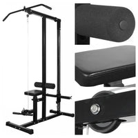 Torre per bodybuilding con set manubri e pesi 30,5 kg sport fitness nero 02_0000041