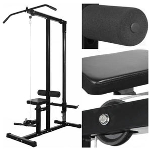 Torre per bodybuilding con set manubri e pesi 30,5 kg sport fitness nero 02_0000041