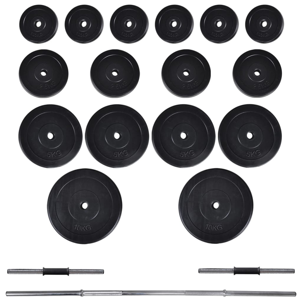 Torre fitness da parete con set manubri e pesi 60,5 kg fitness bodybuilding 02_0000045