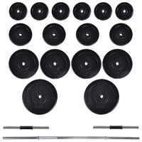 Torre fitness da parete con set manubri e pesi 60,5 kg fitness bodybuilding 02_0000045