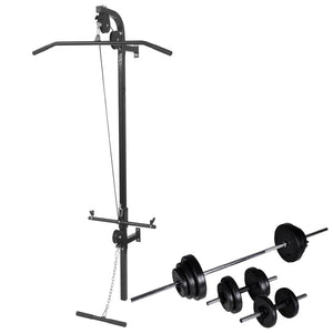 Torre pesi da parete con set manubri e pesi 30,5 kg fitness bodybuilding 02_0000044