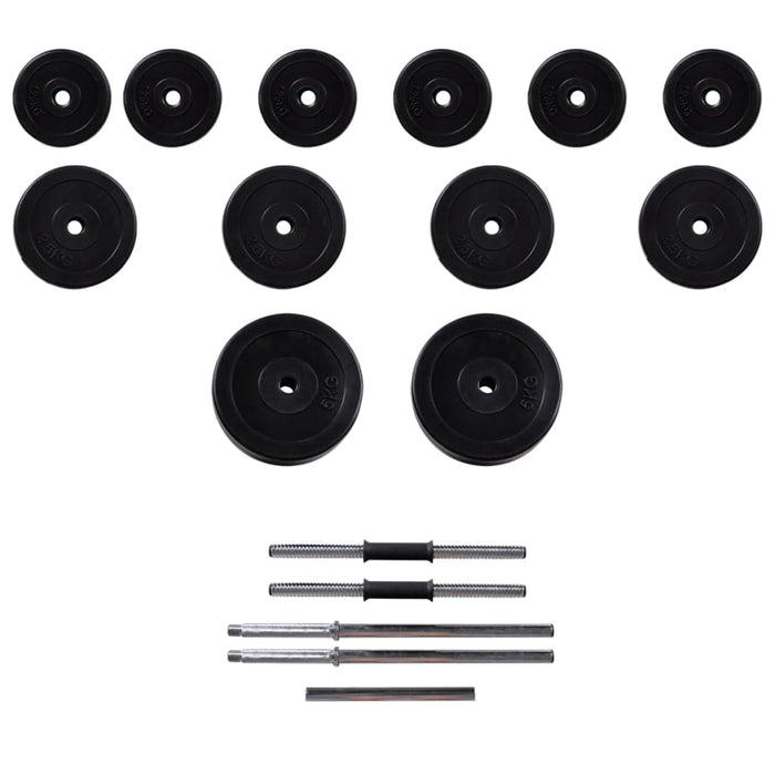 Macchina da Parete con Bilanciere e Set Manubri 30,5 kg 275358