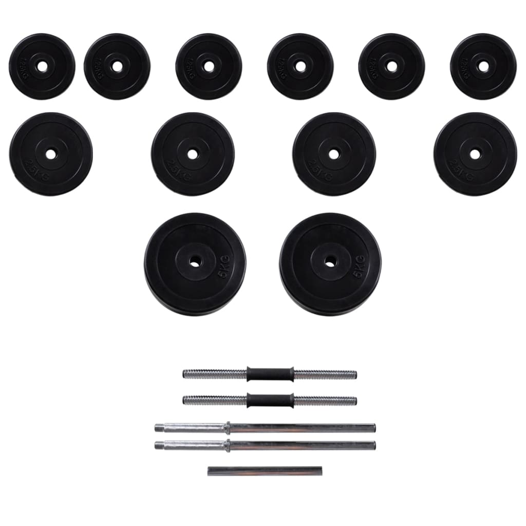 Torre pesi da parete con set manubri e pesi 30,5 kg fitness bodybuilding 02_0000044