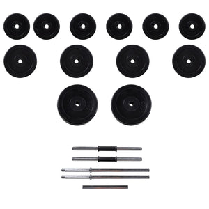 Torre pesi da parete con set manubri e pesi 30,5 kg fitness bodybuilding 02_0000044