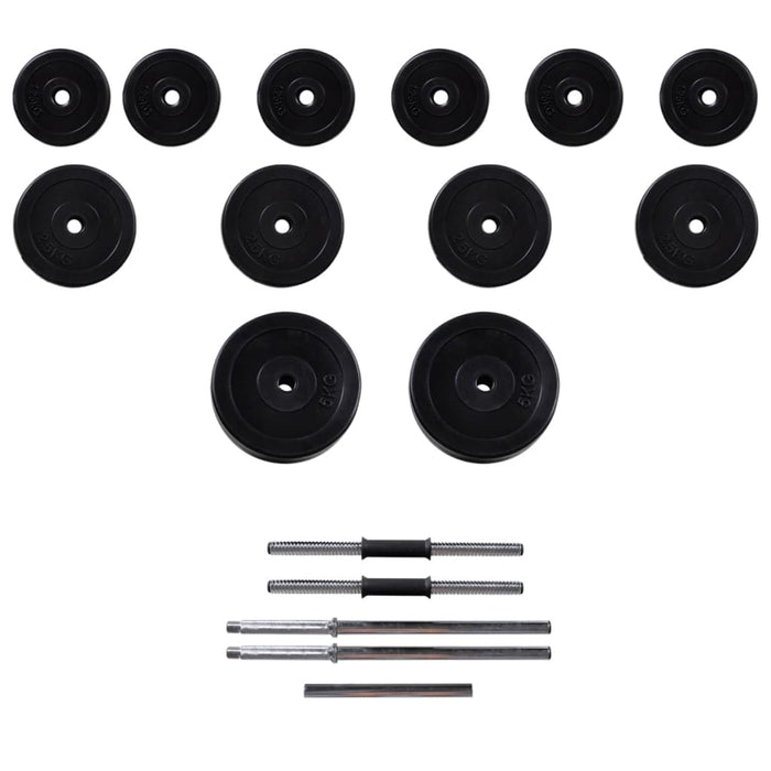 Torre pesi da parete con set manubri e pesi 30,5 kg fitness bodybuilding 02_0000044