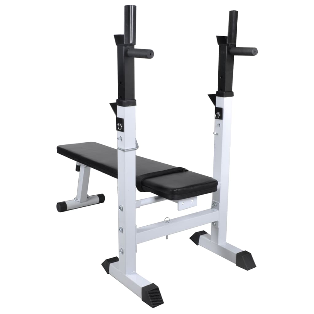Panca Reclinabile con Rack Bilanciere e Set Manubri 60,5 kg cod mxl 48492