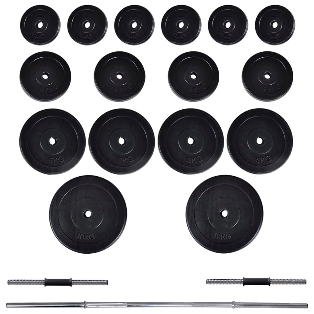 Set completo panca pesi da allenamento e manubri porta pesi 60,5 kg 02_0000024