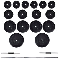 Set completo panca pesi da allenamento e manubri porta pesi 60,5 kg 02_0000024