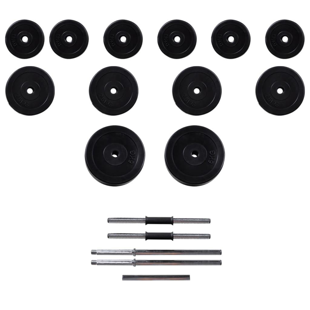 Panca pesi da allenamento completa con set manubri porta pesi 30,5 kg 02_0000019