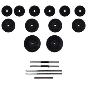 Panca pesi da allenamento completa con set manubri porta pesi 30,5 kg 02_0000019