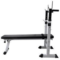 Panca Reclinabile con Rack Bilanciere e Set Manubri 120 kg 275375