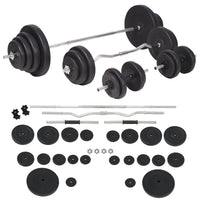 Panca Reclinabile con Rack Bilanciere e Set Manubri 120 kg 275375