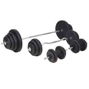 Panca Reclinabile con Rack Bilanciere e Set Manubri 120 kg 275375