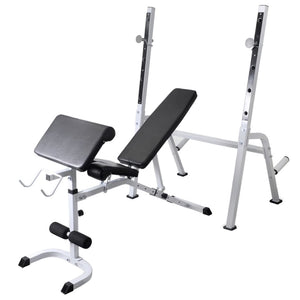 Panca Multifunzione con Rack Bilanciere e Set Manubri 120 kg 275376
