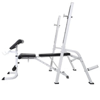 Panca Multifunzione con Rack Bilanciere e Set Manubri 120 kg 275376