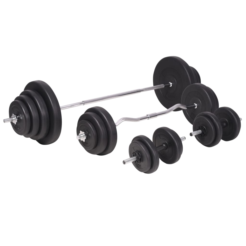 Panca Multifunzione con Rack Bilanciere e Set Manubri 120 kg 275376