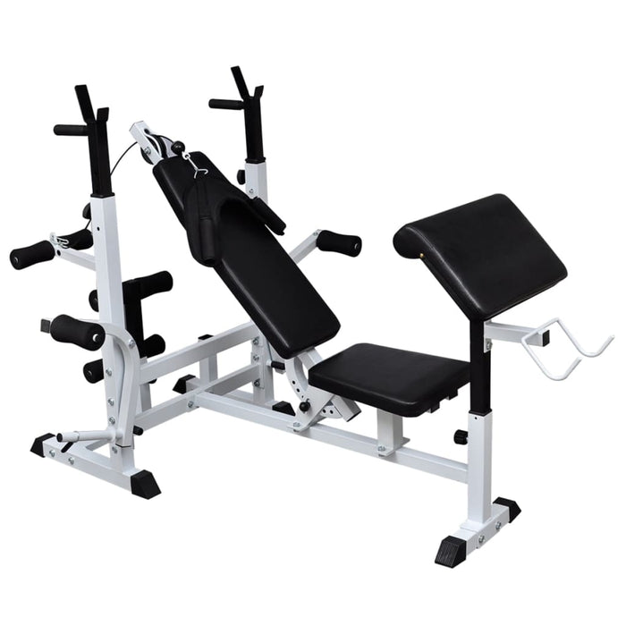 Panca Multifunzione con Bilanciere e Set di Manubri 120 kg 275378