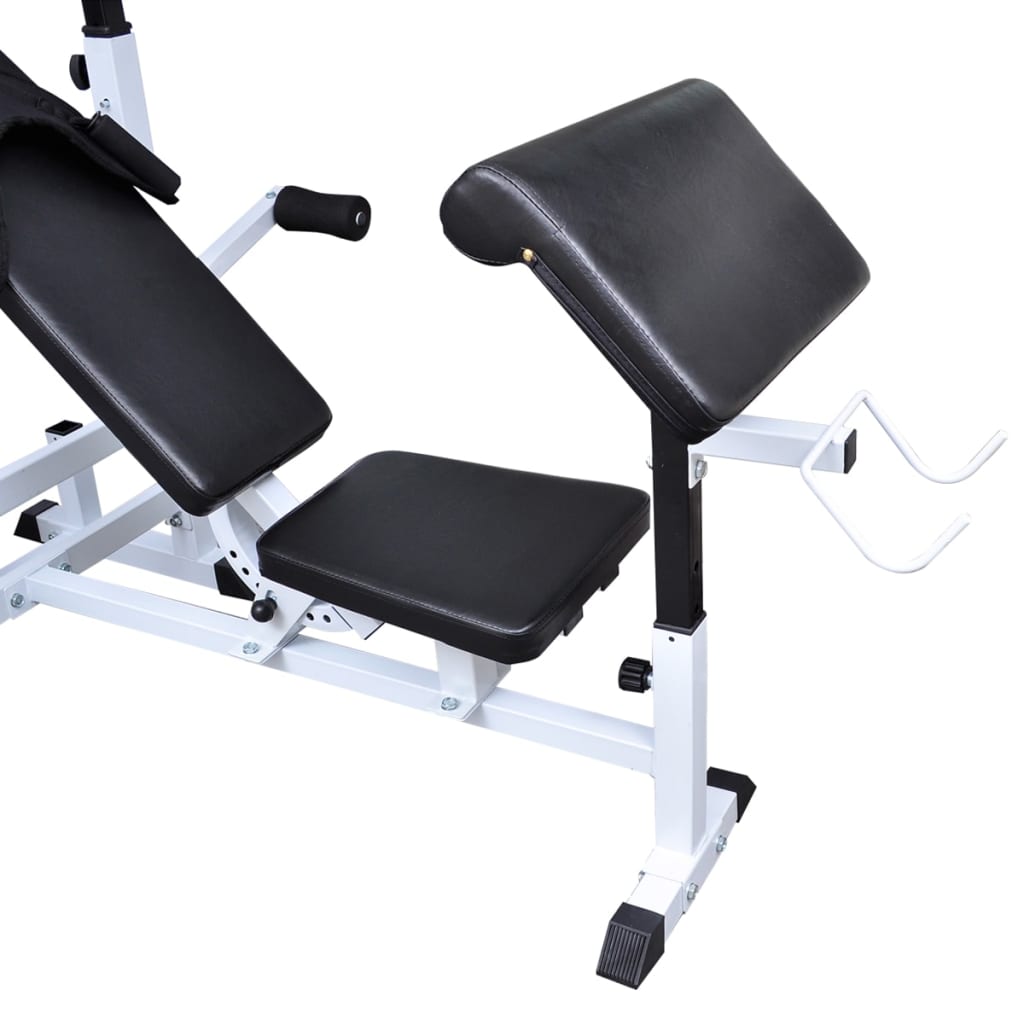 Panca Multifunzione con Bilanciere e Set di Manubri 120 kg 275378