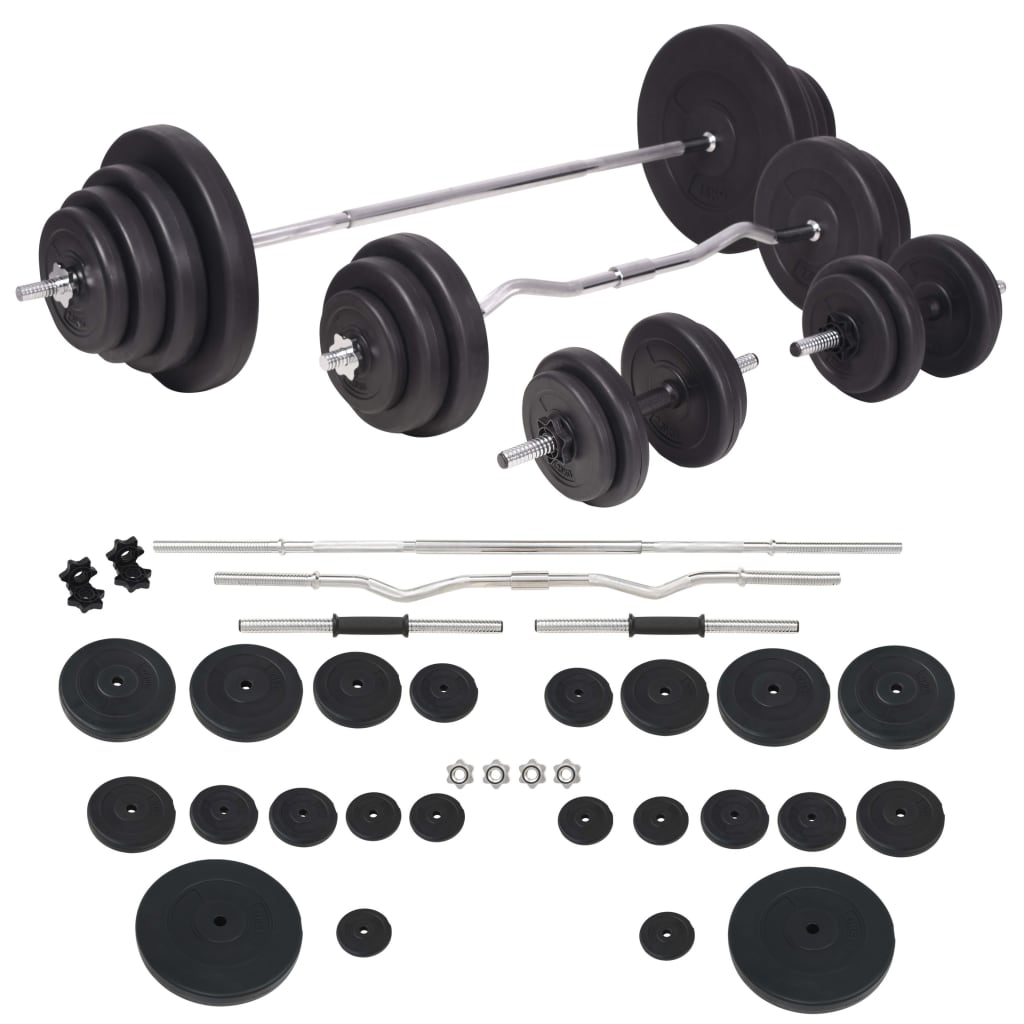 Panca Multifunzione con Bilanciere e Set di Manubri 120 kg 275378