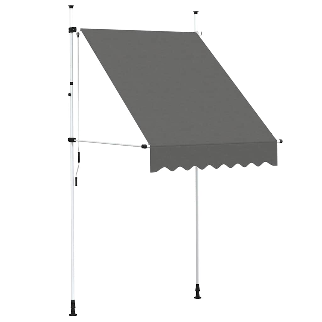 Tenda da Sole Retrattile Manuale 150 cm Antracite 143687