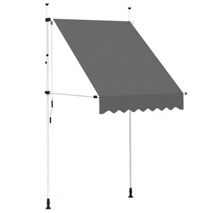 Tenda da Sole Retrattile Manuale 150 cm Antracite 143687