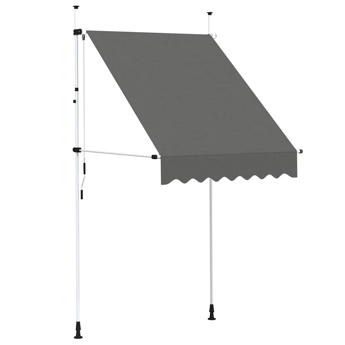 Tenda da Sole Retrattile Manuale 150 cm Antracite 143687