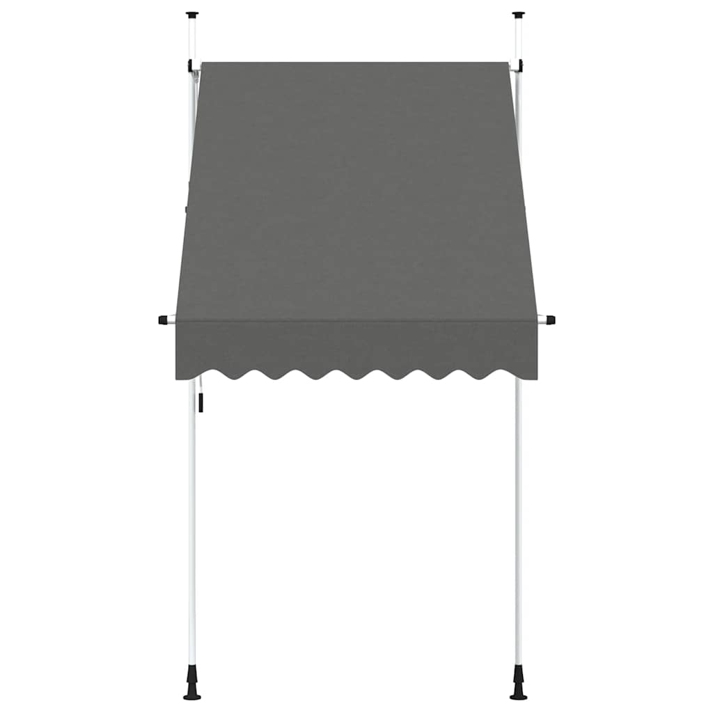 Tenda da Sole Retrattile Manuale 150 cm Antracite 143687