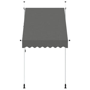 Tenda da Sole Retrattile Manuale 150 cm Antracite 143687