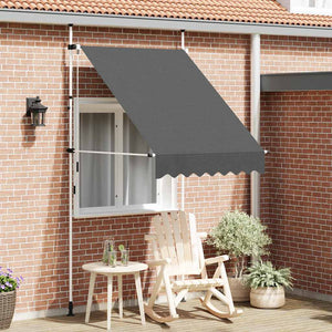 Tenda da Sole Retrattile Manuale 150 cm Antracite 143687