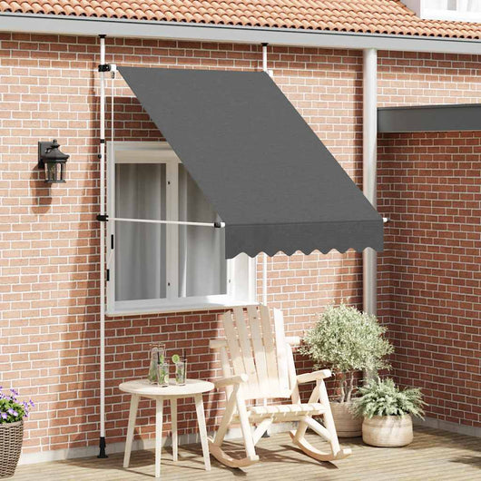 Tenda da Sole Retrattile Manuale 150 cm Antracite 143687
