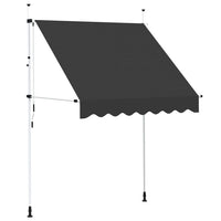 Tenda da Sole Retrattile Manuale 200 cm Antracite 143688