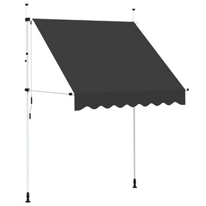 Tenda da Sole Retrattile Manuale 200 cm Antracite 143688