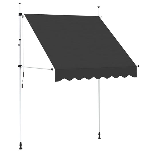Tenda da Sole Retrattile Manuale 200 cm Antracite 143688