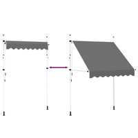 Tenda da Sole Retrattile Manuale 200 cm Antracite 143688