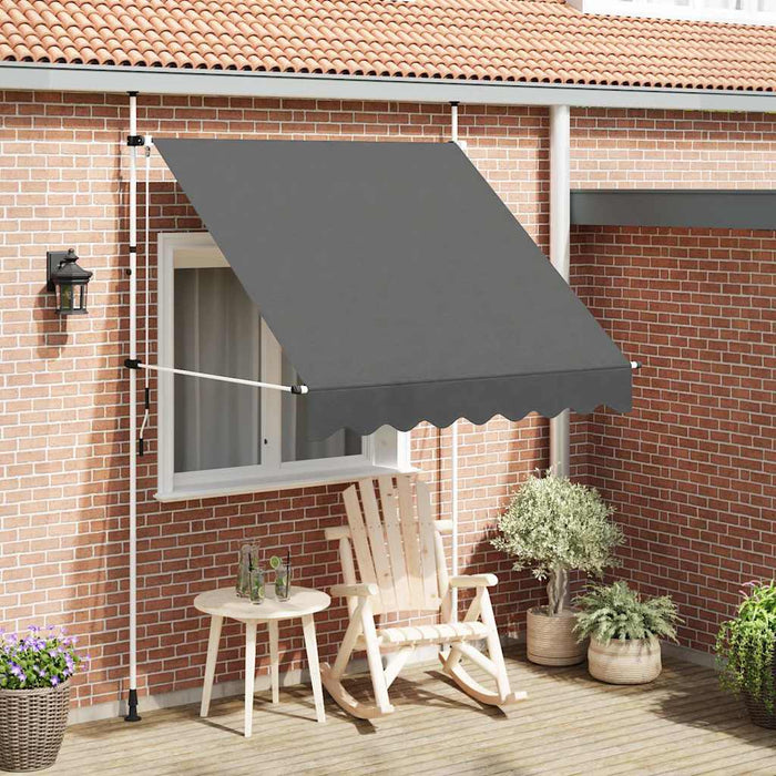 Tenda da Sole Retrattile Manuale 200 cm Antracite 143688