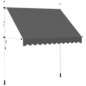 Tenda da Sole Retrattile Manuale 250 cm Antracite 143689