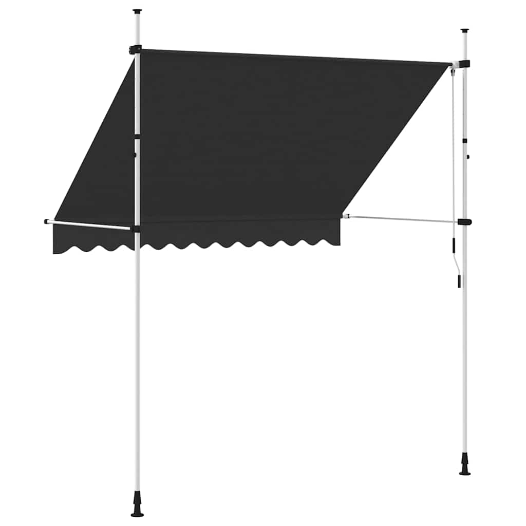 Tenda da Sole Retrattile Manuale 250 cm Antracite 143689