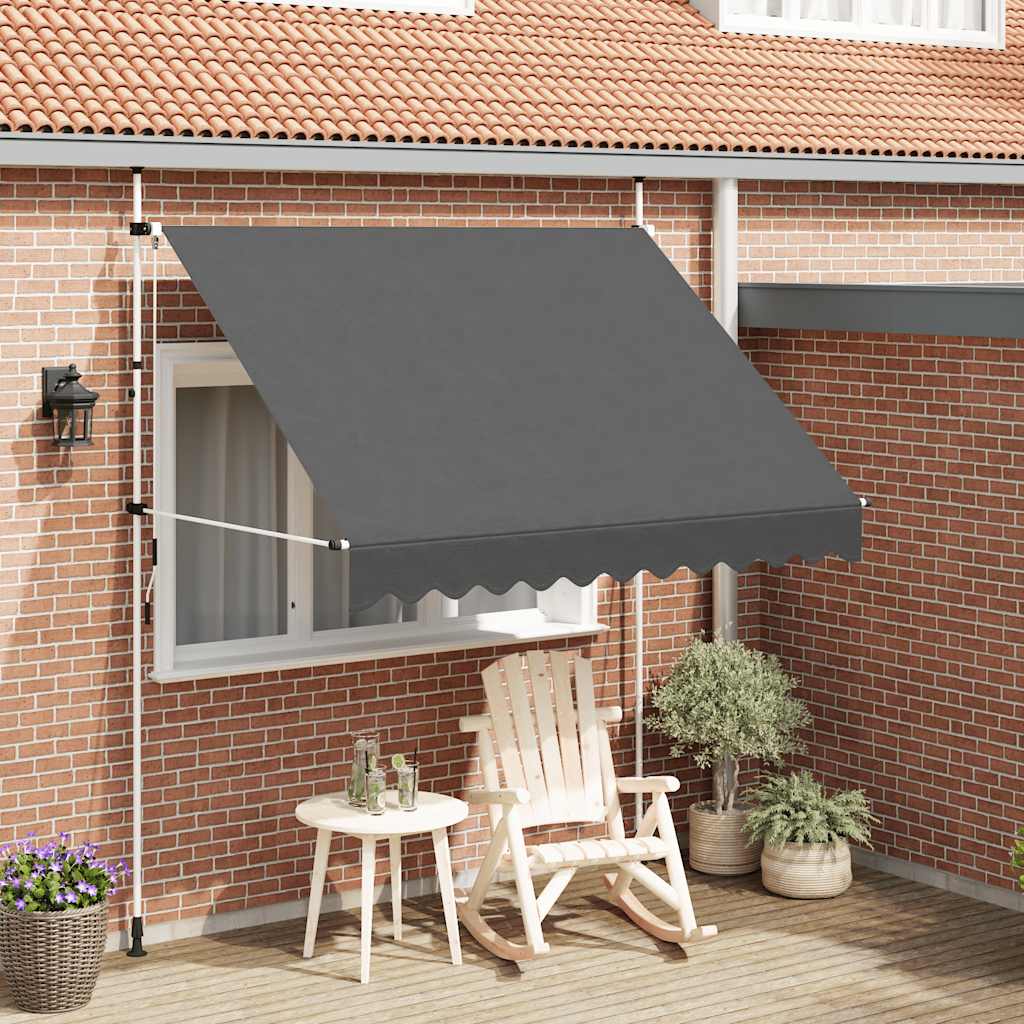 Tenda da Sole Retrattile Manuale 250 cm Antracite 143689