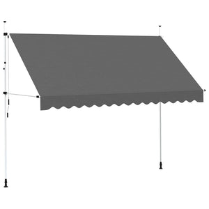 Tenda da Sole Retrattile Manuale 350 cm Antracite 143691