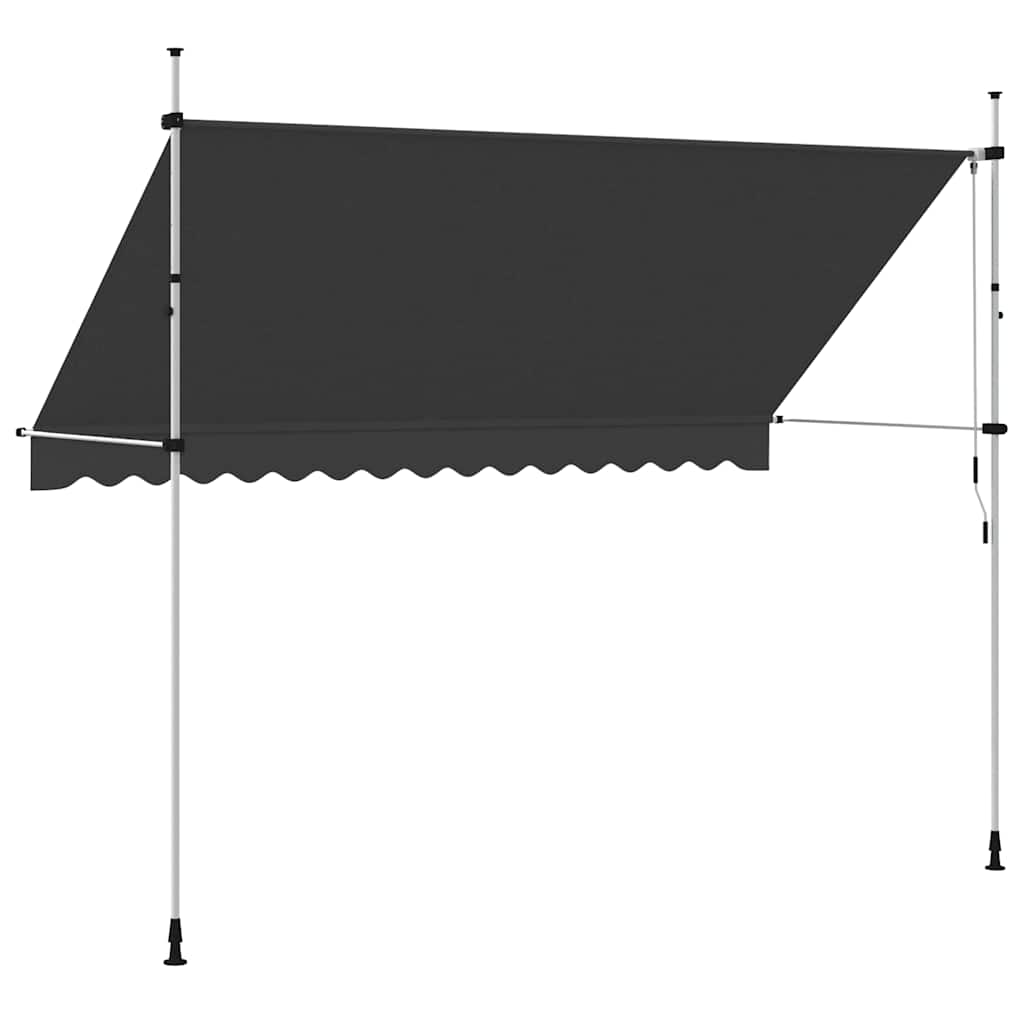 Tenda da Sole Retrattile Manuale 350 cm Antracite 143691